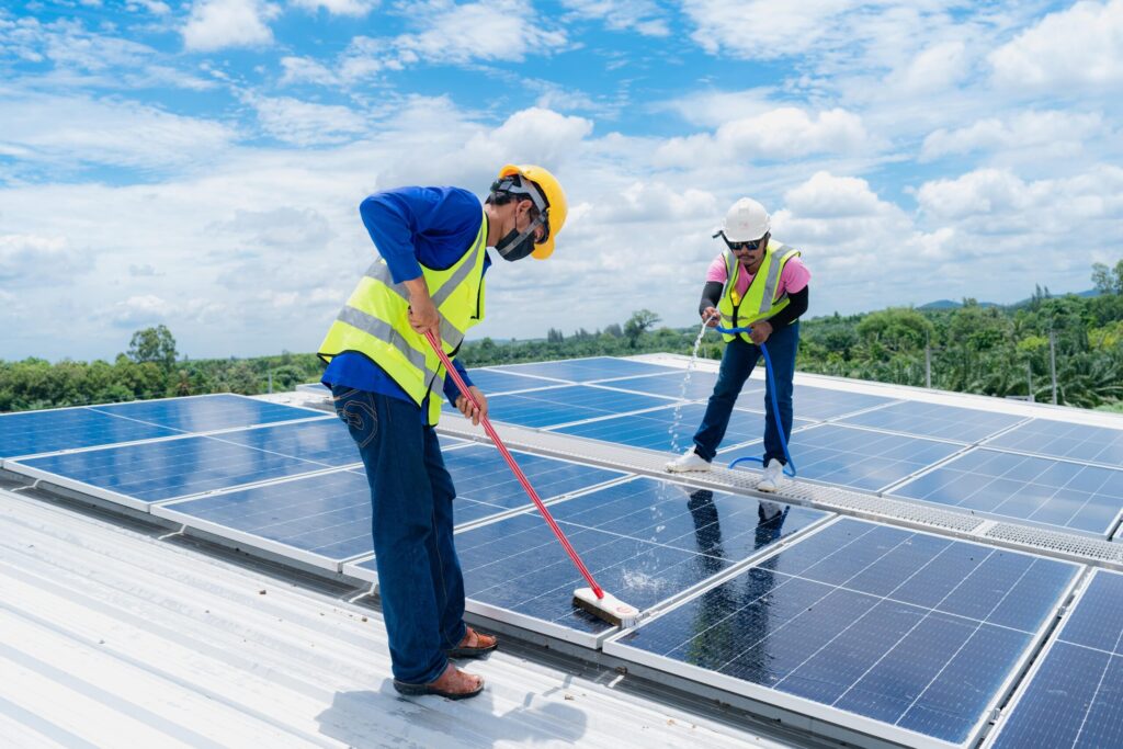 how to clean solar panels